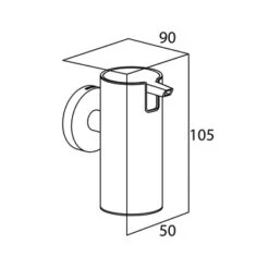 Tiger Zeepdispenser Boston Hangend Geborsteld RVS 13 Tiger Zeepdispenser Boston Hangend Geborsteld RVS -Badkamer Verkoop 123 1041