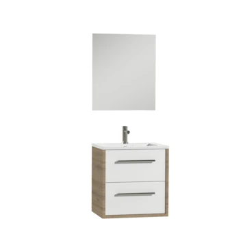 Tiger Badmeubelset Boston 60cm Wit Met Spiegel 4 Tiger Badmeubelset Boston 60cm Wit Met Spiegel - Afbeelding 2