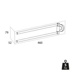 Tiger 2-armig Handdoekrek Cooper RVS/zwart 11 Tiger 2-armig Handdoekrek Cooper RVS/zwart -Badkamer Verkoop 123 1111