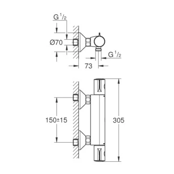 Grohe Thermostatische Douchekraan Grohtherm 800 Chroom 7 Grohe Thermostatische Douchekraan Grohtherm 800 Chroom - Afbeelding 5