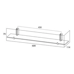 Tiger Planchet Cliqit Donkergrijs RVS -Badkamer Verkoop 123 1236