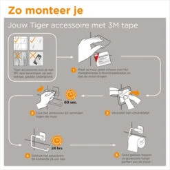 Tiger Planchet Colar Chroom 30 Cm 18 Tiger Planchet Colar Chroom 30 Cm -Badkamer Verkoop 123 1289