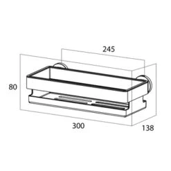 Tiger Noon Douchemand 30 X 8 X 13,8 Cm Inox 11 Tiger Noon Douchemand 30 X 8 X 13,8 Cm Inox -Badkamer Verkoop 123 1356