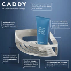 Tiger Caddy Hoekkorf Klein RVS -Badkamer Verkoop 123 1399