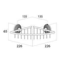 Tiger Ivy Hoekkorf Chroom/wit -Badkamer Verkoop 123 1404