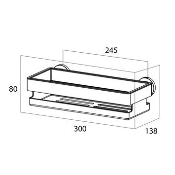 Tiger Noon Douchemand 30 X 8 X 13,8 Cm Chroom 7 Tiger Noon Douchemand 30 X 8 X 13,8 Cm Chroom - Afbeelding 5