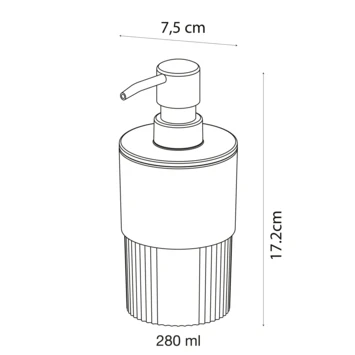 Sealskin Zeepdispenser Brave Staand Donkerroze 14 Sealskin Zeepdispenser Brave Staand Donkerroze - Afbeelding 12