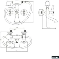 Handson Badkraan Louise Met Handdouche Chroom 15 Cm -Badkamer Verkoop 123 166