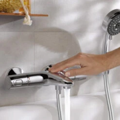 Grohe Thermostatische Badkraan Precision Trend Chroom 15 Cm 11 Grohe Thermostatische Badkraan Precision Trend Chroom 15 Cm -Badkamer Verkoop 123 176