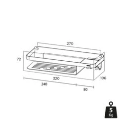 Tiger Douchemand Met Haak Caddy Rvs 17 Tiger Douchemand Met Haak Caddy Rvs -Badkamer Verkoop 123 1792