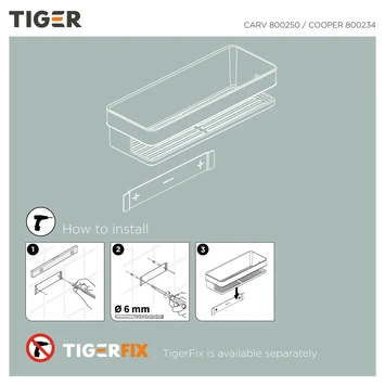 Tiger Douchemand Carv 28 Cm Zwart 8 Tiger Douchemand Carv 28 Cm Zwart - Afbeelding 6