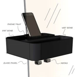 Tiger Douchemand Voor Douchewand 2-store Zwart -Badkamer Verkoop 123 1831