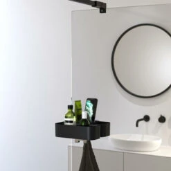 Tiger Douchemand Voor Douchewand 2-store Zwart -Badkamer Verkoop 123 1832