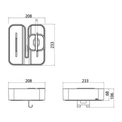 Tiger Douchemand Voor Douchewand 2-store Zwart -Badkamer Verkoop 123 1835