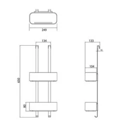 Tiger Doucherek Ophangbaar 2-store 25cm Wit 15 Tiger Doucherek Ophangbaar 2-store 25cm Wit -Badkamer Verkoop 123 1849