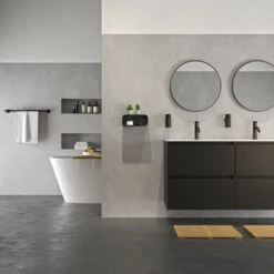 Tiger Wandrek/douchemand 2-store 25cm Zwart 28 Tiger Wandrek/douchemand 2-store 25cm Zwart -Badkamer Verkoop 123 1889