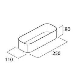 Tiger Wandrek/douchemand 2-store 25cm Zwart 31 Tiger Wandrek/douchemand 2-store 25cm Zwart -Badkamer Verkoop 123 1892