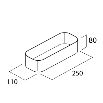 Tiger Wandrek/douchemand 2-store 25cm Zwart 17 Tiger Wandrek/douchemand 2-store 25cm Zwart - Afbeelding 15