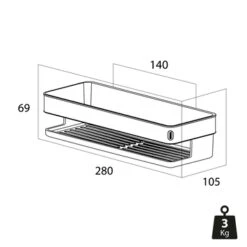 Tiger Douchemand Cooper 28 Cm RVS/zwart -Badkamer Verkoop 123 1901