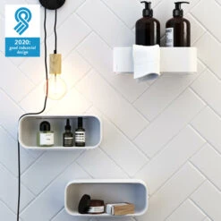 Tiger Wandrek/douchemand 2-store 25cm Wit -Badkamer Verkoop 123 1922