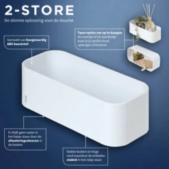 Tiger Wandrek/douchemand 2-store 25cm Wit -Badkamer Verkoop 123 1925