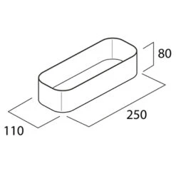 Tiger Wandrek/douchemand 2-store 25cm Wit -Badkamer Verkoop 123 1926
