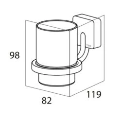 Tiger Bekerhouder Impuls Hangend Met Beker RVS 9 Tiger Bekerhouder Impuls Hangend Met Beker RVS -Badkamer Verkoop 123 1942