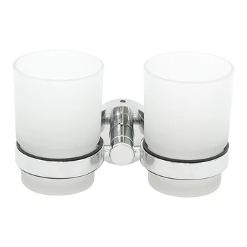 Haceka Dubbele Bekerhouder Kosmos Hangend Met Bekers Chroom 3 Haceka Dubbele Bekerhouder Kosmos Hangend Met Bekers Chroom
