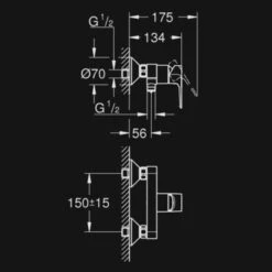 Grohe Douchemengkraan Start Edge 11 Grohe Douchemengkraan Start Edge -Badkamer Verkoop 123 205