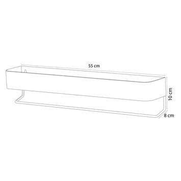 Sealskin Brix Wandrek Met Handdoekrek 55 Cm Wit 10 Sealskin Brix Wandrek Met Handdoekrek 55 Cm Wit - Afbeelding 8