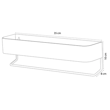 Sealskin Brix Wandrek Met Handdoekrek 35 Cm Wit 9 Sealskin Brix Wandrek Met Handdoekrek 35 Cm Wit - Afbeelding 7