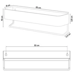 Sealskin Brix Wandrek Met Handdoekrek 35 Cm Wit 22 Sealskin Brix Wandrek Met Handdoekrek 35 Cm Wit -Badkamer Verkoop 123 2145