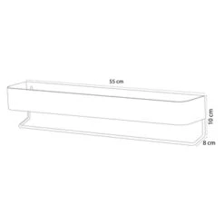 Sealskin Brix Wandrek Met Handdoekrek 55 Cm Zwart -Badkamer Verkoop 123 2155