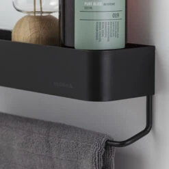 Sealskin Brix Wandrek Met Handdoekrek 55 Cm Zwart -Badkamer Verkoop 123 2160