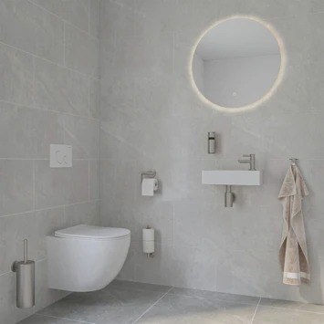 Marho Zeepdispenser Luxor Geborsteld Rvs 4 Marho Zeepdispenser Luxor Geborsteld Rvs - Afbeelding 2