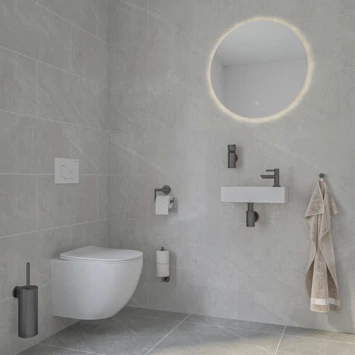 Marho Zeepdispenser Luxor Gun Metal 4 Marho Zeepdispenser Luxor Gun Metal - Afbeelding 2