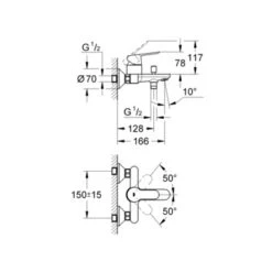 Grohe Badkraan Start Edge Chroom 15 Cm 8 Grohe Badkraan Start Edge Chroom 15 Cm -Badkamer Verkoop 123 227