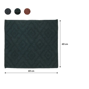 Sealskin Badmat Aztec 60x60cm Donkergroen 8 Sealskin Badmat Aztec 60x60cm Donkergroen - Afbeelding 6