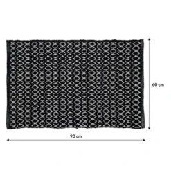 Sealskin Badmat Boho 60x90cm Zwart -Badkamer Verkoop 123 2486