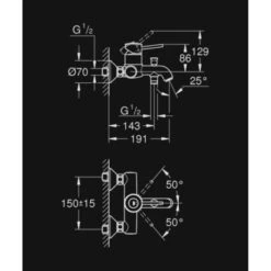 GROHE Badkraan Start Classic Met Hendel Chroom 15 Cm 12 GROHE Badkraan Start Classic Met Hendel Chroom 15 Cm -Badkamer Verkoop 123 264