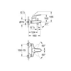 GROHE Badkraan Swift Met Hendel Chroom 15 Cm 9 GROHE Badkraan Swift Met Hendel Chroom 15 Cm -Badkamer Verkoop 123 269