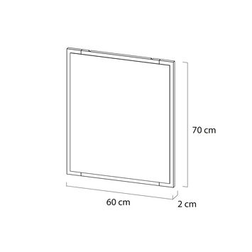 Tiger S-line Frame Spiegel 60x70 Cm Mat Zwart 7 Tiger S-line Frame Spiegel 60x70 Cm Mat Zwart - Afbeelding 5