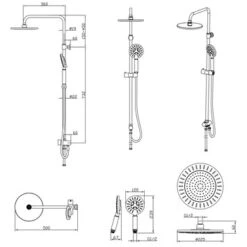 Tiger Regendoucheset Akcent Chroom Wit -Badkamer Verkoop 123 2770