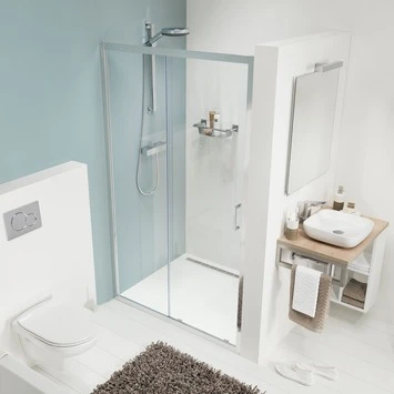 Sealskin Schuifdeur Voor Nis Compact 140x195 Cm Chroom 3 Sealskin Schuifdeur Voor Nis Compact 140x195 Cm Chroom