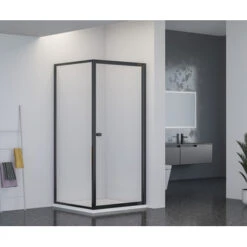 Atlantic Roan Douchewand En -deur 90x90x190cm Zwart -Badkamer Verkoop 123 2823