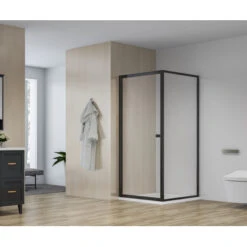 Atlantic Roan Douchewand En -deur 90x90x190cm Zwart -Badkamer Verkoop 123 2824