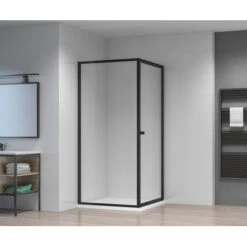 Atlantic Roan Douchewand En -deur 90x90x190cm Zwart -Badkamer Verkoop 123 2825