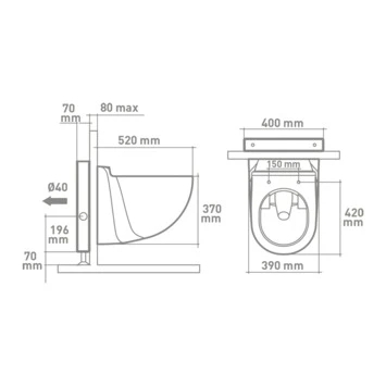 Van Marcke Wandcloset Met Vermaler 5 Van Marcke Wandcloset Met Vermaler - Afbeelding 3