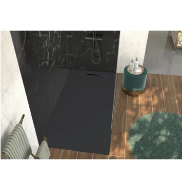 Allibert Douchebak Luna 180x90 Cm Zwart 4 Allibert Douchebak Luna 180x90 Cm Zwart - Afbeelding 2