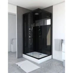 Aurlane Douchecabine Met Schuifdeur Black Mirror 2 Rechthoek Zwart 80x110 Cm 7 Aurlane Douchecabine Met Schuifdeur Black Mirror 2 Rechthoek Zwart 80x110 Cm -Badkamer Verkoop 123 3296